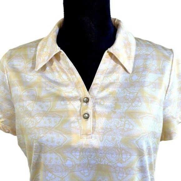 Chico's Zenergy Golf Polo Size 1 (8) Medium Striped - Picture 4 of 16